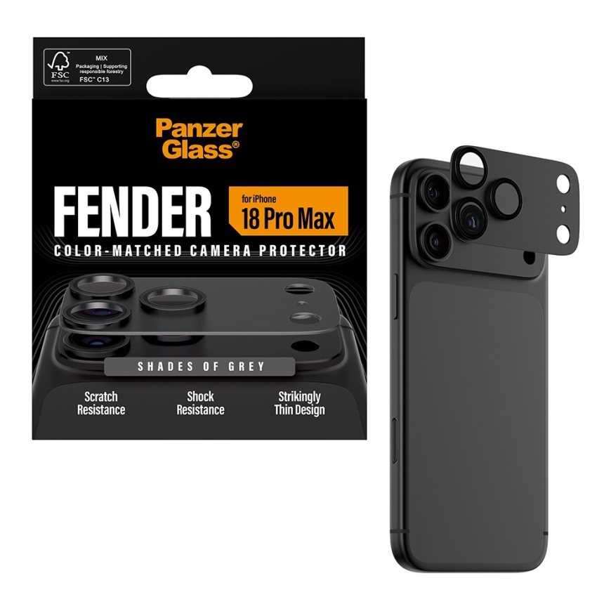 PanzerGlass ® Fender Camera Lens Protector Shades of Grey iPhone 18 Pro Max Kirkas näytönsuoja 1 kpl – 5