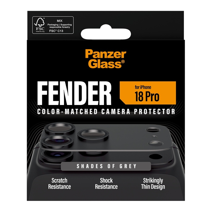 PanzerGlass ® Fender Camera Lens Protector Shades of Grey iPhone 18 Pro Skaidri ekrano apsauga 1 vnt – 3
