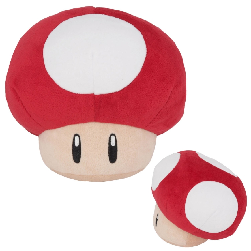 Nintendo Super Mario minkštas žaislas Grybas, raudonas, 16 cm – 3