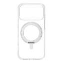 FoneKit Premium Kickstand MagSafe dėklas su laikikliu, iPhone 18 Pro / 17 Pro, skaidrus