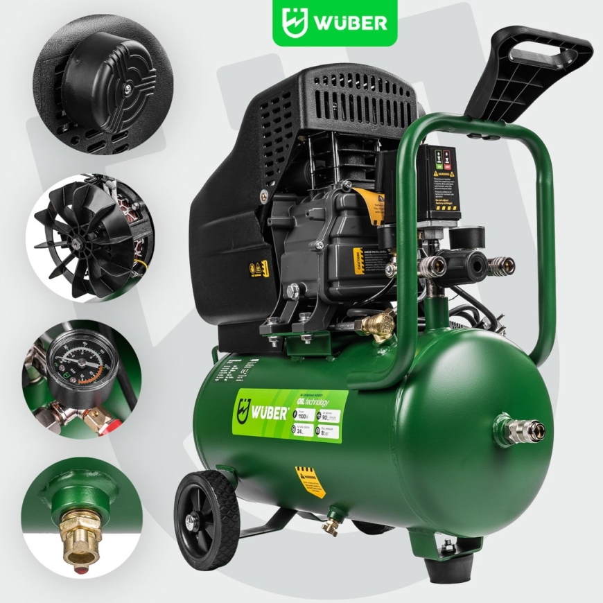 Õliga määrdega kompressorr 24 L W54001 WUBER – 4