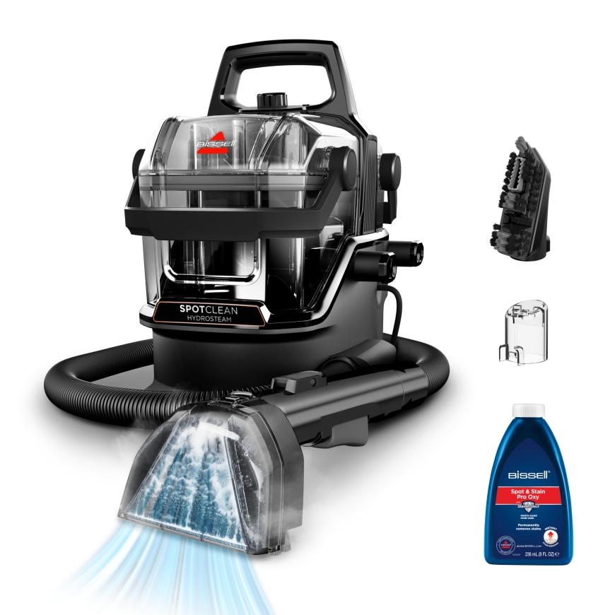 Bissell SpotClean Hydrosteam Select Cilindrinis garinis siurblys 1,9 L 1000 W Juoda