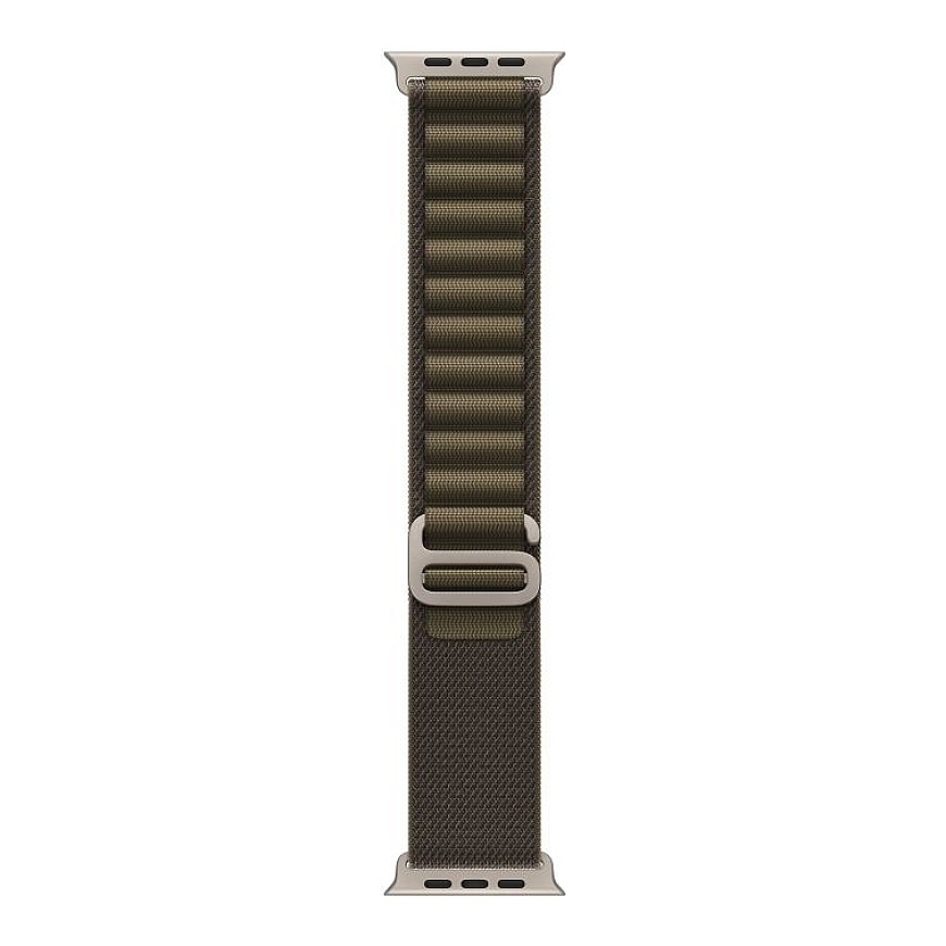 49 mm Tumman oliivinvihreä Alpine Loop - Keskikoko - Luonnollinen titaanipinta