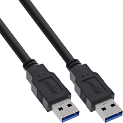 InLine 35203 USB kabelis USB 3.2 Gen 1 (3.1 Gen 1) 0,3 m USB A Mini-USB B Melns