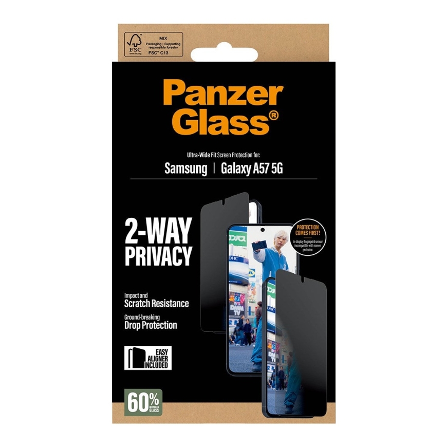 PanzerGlass Privacy Screen Protector UWF - Clear - Samsung Galaxy A57 5G Skaidri ekrano apsauga – 2