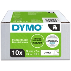 DYMO Authentic D1 Labels | Black Print on White | 12mm x 7m | Self-Adhesive Labels for LabelManager 