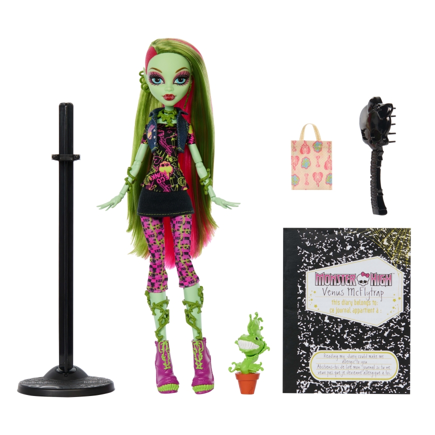 Monster High Boo-riginal Creeproduction Venus McFlytrap Doll with Diary, Doll Stand and Pet – 2
