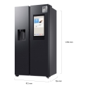 Samsung Series 9 RS90F66BEF side-by-side refrigerator Freestanding 614 L Black
