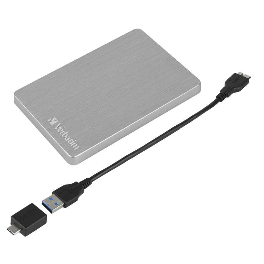 Verbatim Store 'n' Go ALU Slim внешний жесткий диск 1 TB 2.5" USB Type-C 3.2 Gen 1 (3.1 Gen 1) Серебристый – 4
