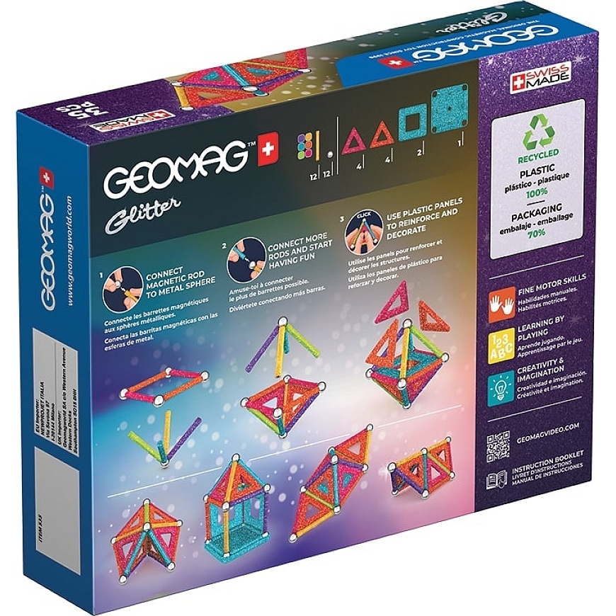 Geomag Glitter Panels Recycled Neodyymimagneettilelu – 2