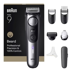 Braun BeardTrimmer 9 BT9520 beard trimmer Battery 52 2 cm Wet & Dry Black, Grey