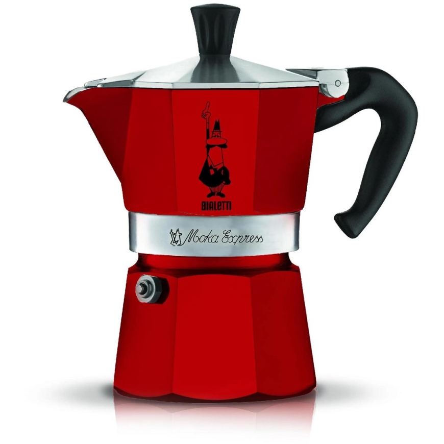 Moka-горшок на 3 чашки Moka Express 5466 BIALETTI красный