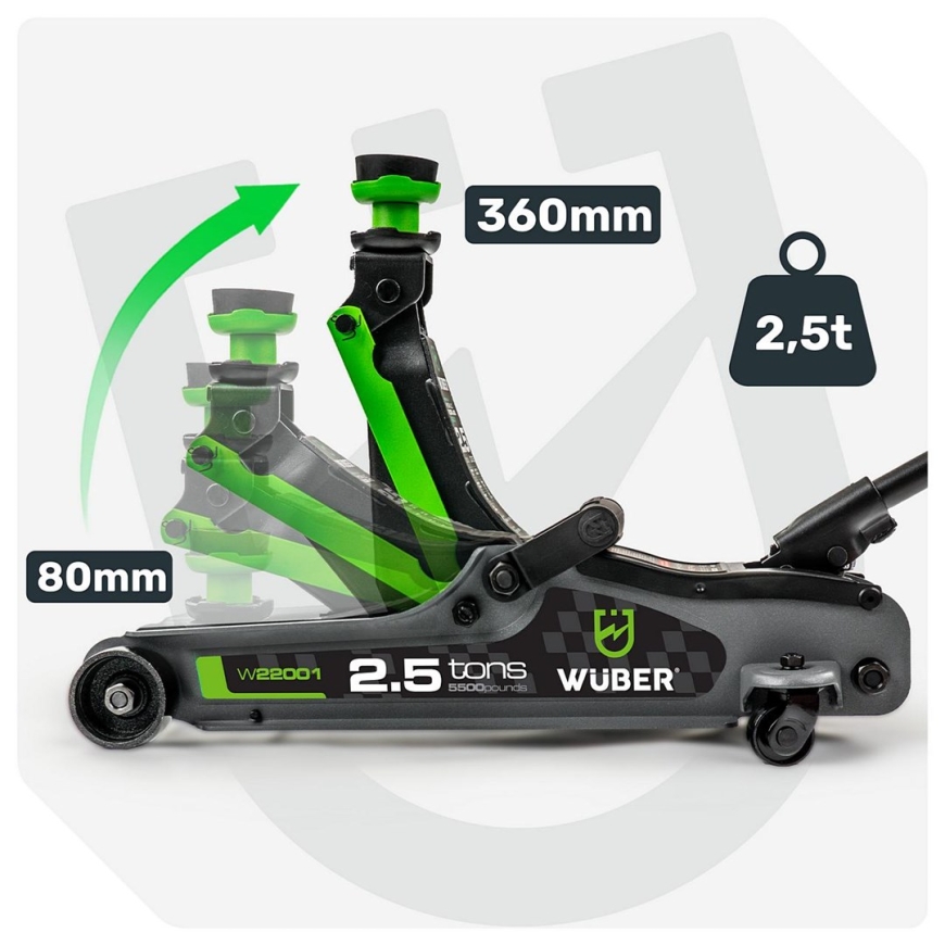 Low-profile car jack 80–360 mm 2.5 t W22001 WUBER – 5