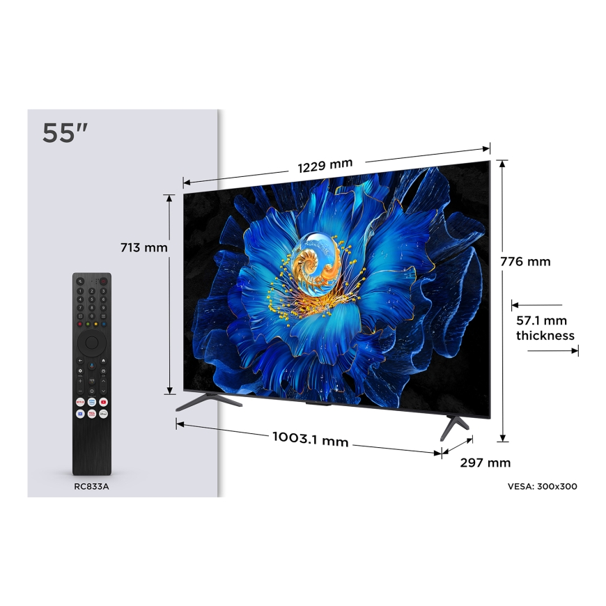 TCL C6KS 55C6KS televizors 139,7