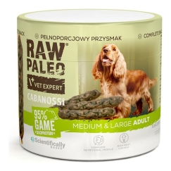 VETEXPERT Raw Paleo Cabanossi spēļu medījums vidēja liela izmēra - suņu našķis - 100g