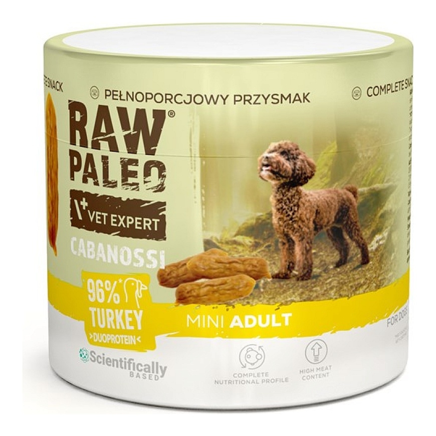 VETEXPERT Raw Paleo Cabanossi Turkey Mini - koerusteat - 100g