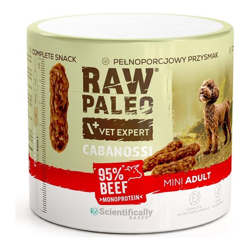 VETEXPERT Toores Paleo Cabanossi Veiseli Mini Mono - koerte maius - 100g