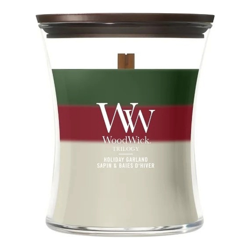 WoodWick Aromatizēta svece, vidēja WOODWICK Ziemassvētku