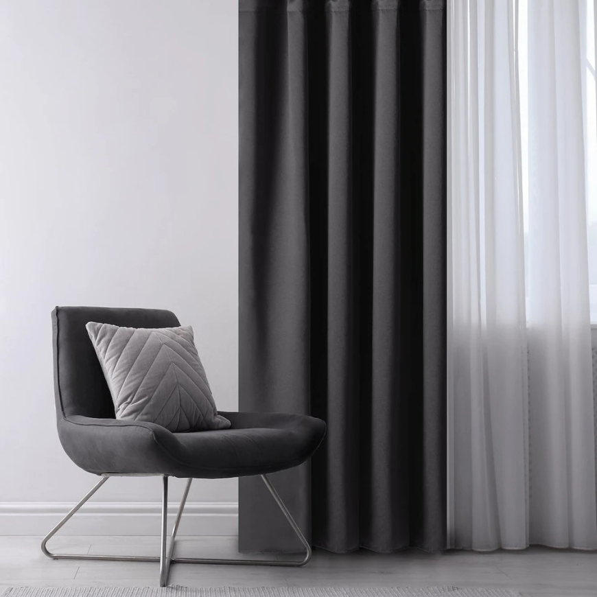 Blackout curtain with pleats AmeliaHome 140 × 280 cm