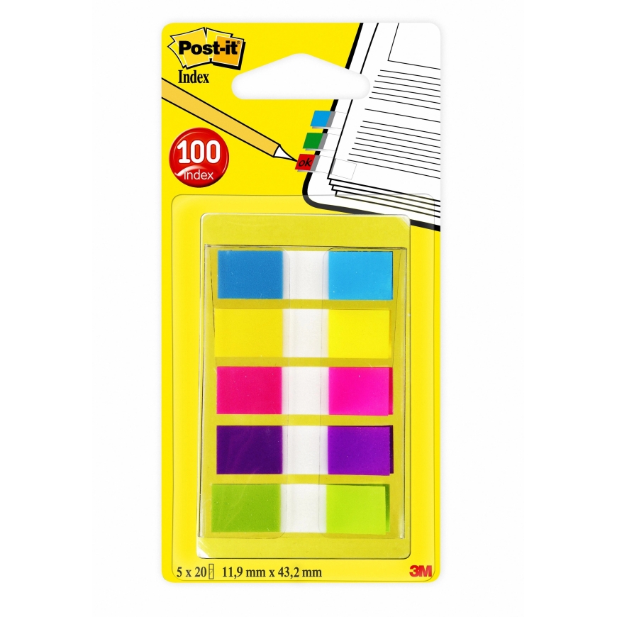 3M Post-it Notes, 11.9 x 43.2 mm, 5 colors – 3