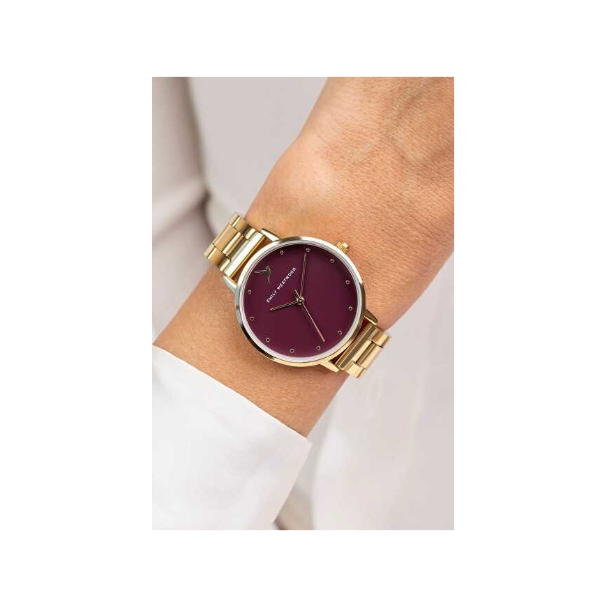 Emily Westwoodi kell EKK-4214GQ burgundia kuldne sära