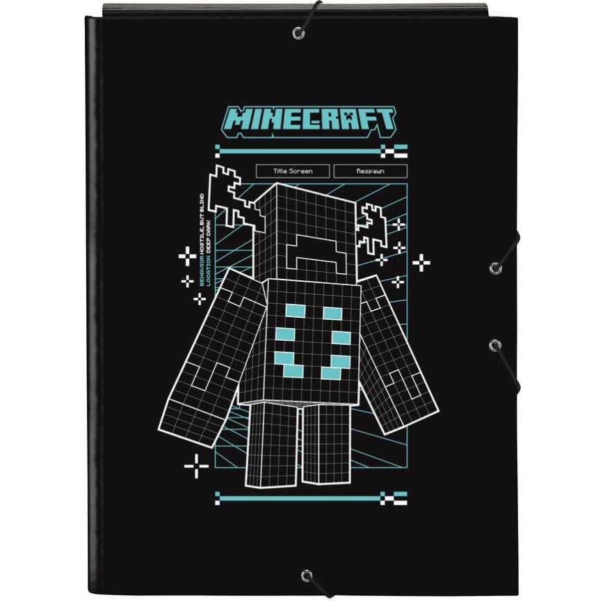 Safta Minecraft A4 Cardboard Binder with Flaps