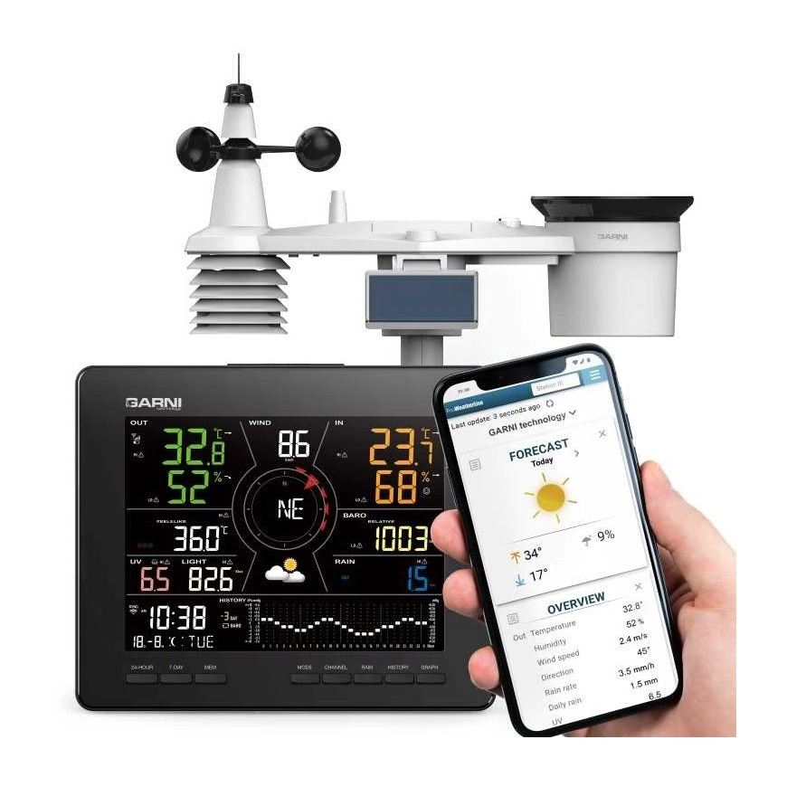 Garni Technology GARNI 2060 Arcus – "Wi-Fi" measurement station with 24-hour / 7-day forecast – 2