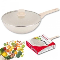 Marmorne vokkeptuv 28 cm, kreemjas värv, kaanega, Klausberg KB-7991
