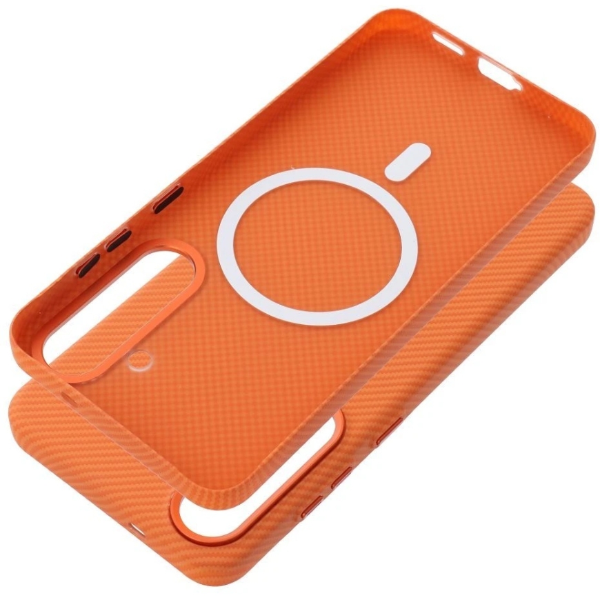 OEM Case for Samsung S26 FE K-Look compatible with MagSafe orange – 3