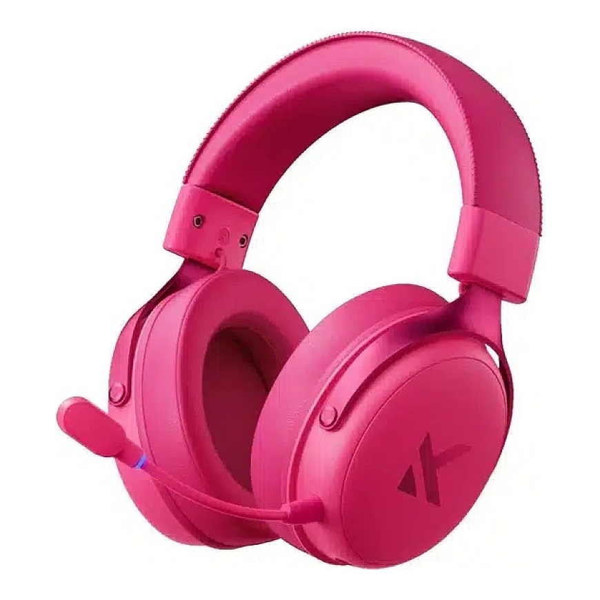 MCHOSE V9 Pro Wireless Headphones | 2.4G, BT, TYPE-C | Rose Red – 2
