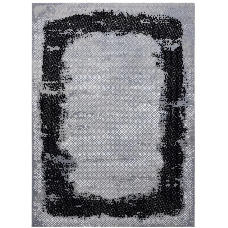 Kilimas 160 × 220 cm, hallitusroheline IONA FRAME – 4