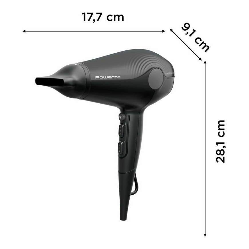 Rowenta Ultra Silence CV6430 föön 1800 W Must – 2