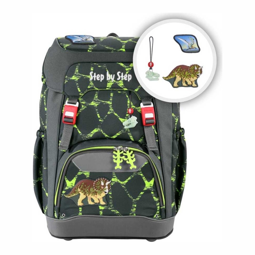 Hama School Backpack "Step by Step GRADE Dino Tres", AGR certification – 2