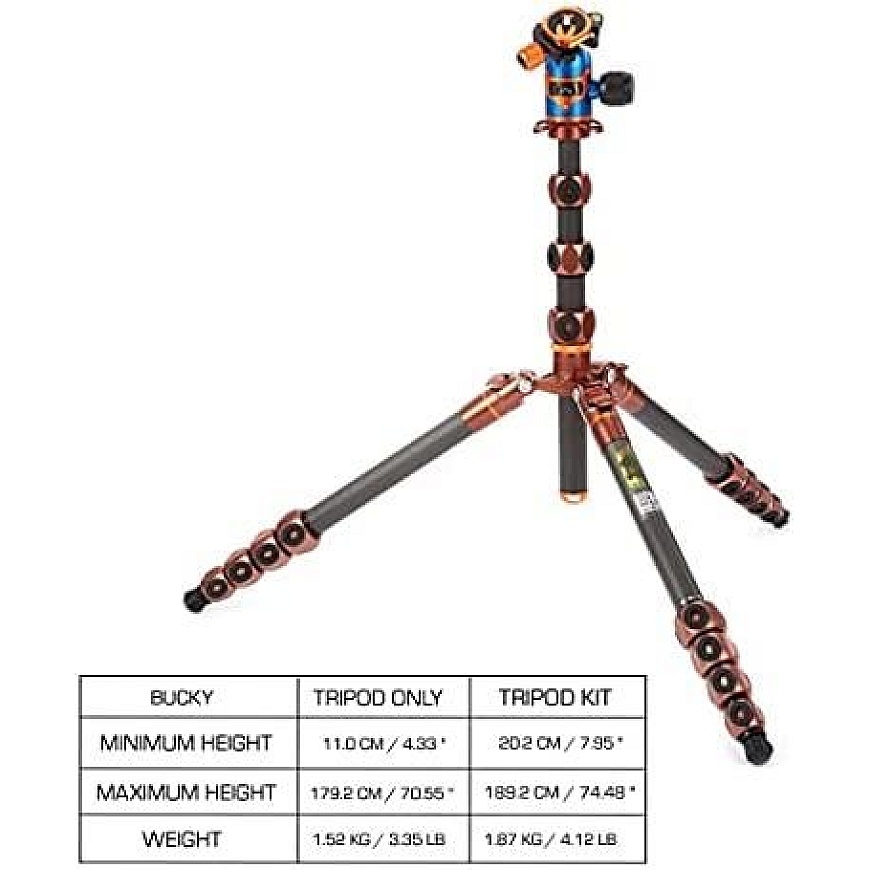 Tripod - 3 Legged Thing Legends Bucky Bronze/Blue 1.89 m 1.87 kg – 2