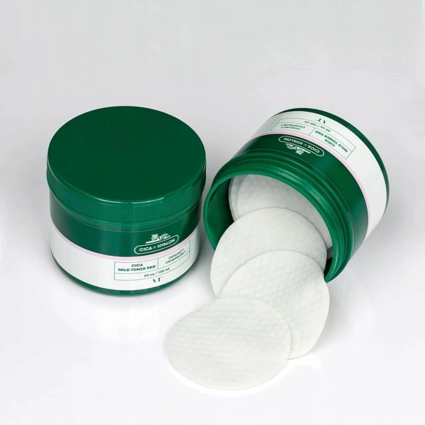 Vt Cosmetics Cica Mild Toner Pads Exfoliating Tonizing Pads, 60 pcs. – 3