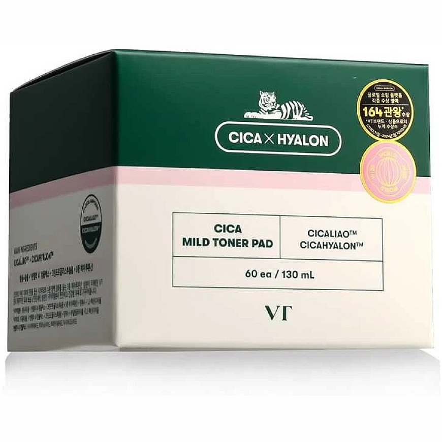 Vt Cosmetics Cica Mild Toner Pads Exfoliating Tonizing Pads, 60 pcs. – 5