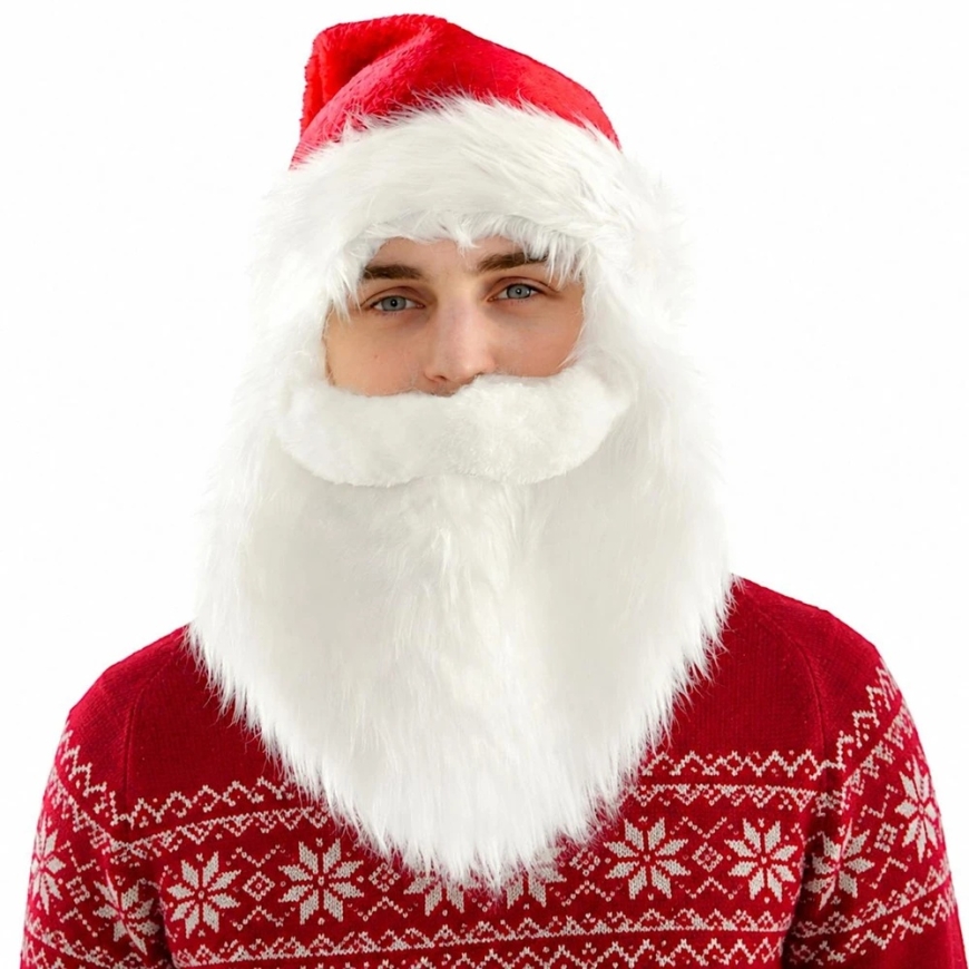 Christmas Decoration Party Santa Hat with Beard 65CM – 2