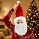 Christmas Decoration Party Santa Hat with Beard 65CM Christmas Decoration Party Santa Hat with Beard 65CM