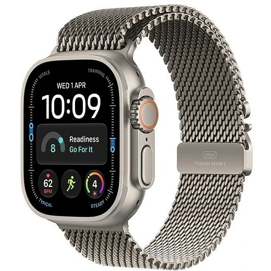 Apple Watch Ultra 4 GPS + Cellular 49mm Natural Titanium Case with Natural Titanium Milanese Loop - M – 2