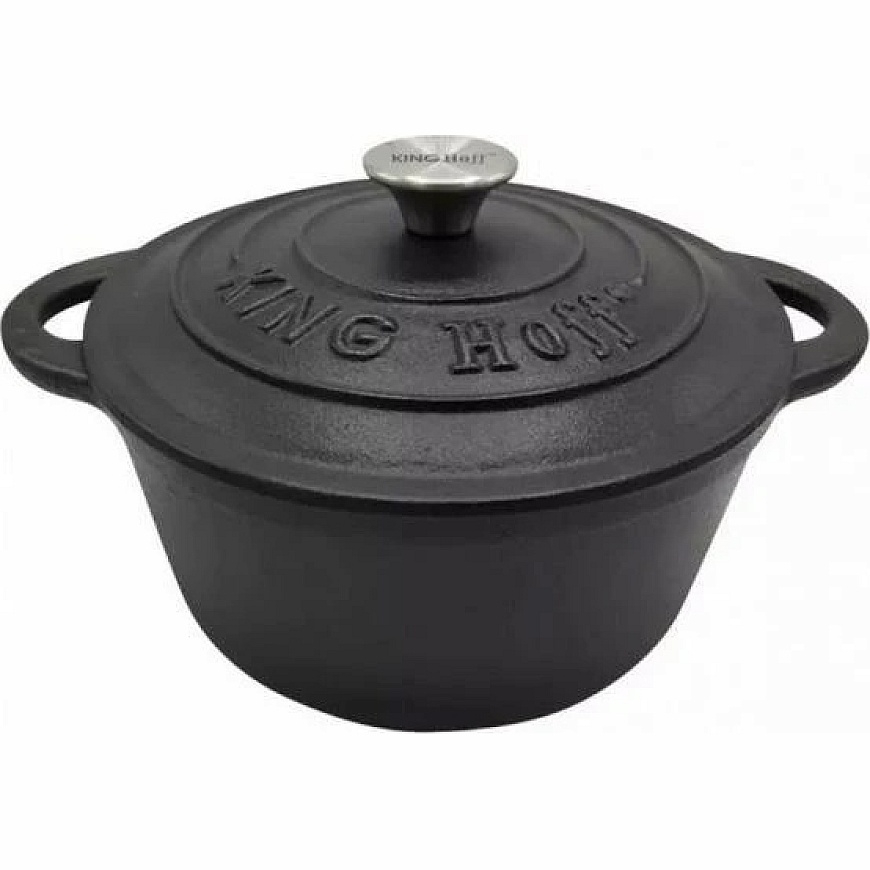 King Hoff Pot Pot with lid, cast iron, 22 cm diameter, 2.4 l, "Kinghoff"