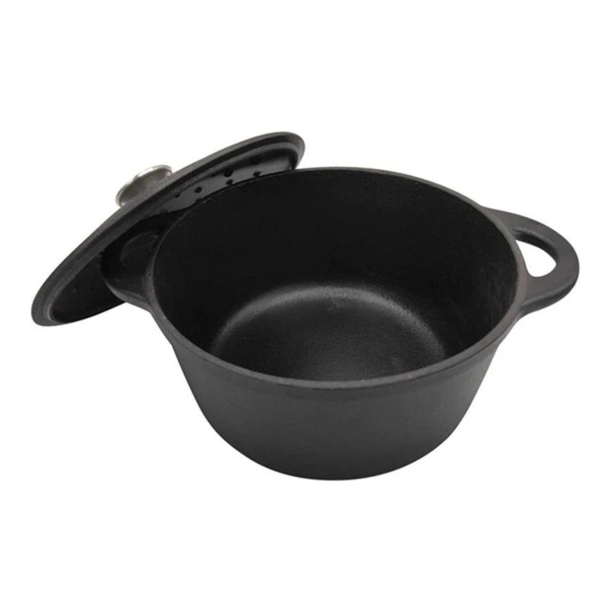 King Hoff Pot Pot with lid, cast iron, 22 cm diameter, 2.4 l, "Kinghoff" – 2