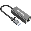 PremiumCord USB-C to USB-A -adapteri Gigabit 10/100/1000Mbps 15cm (ku31ether07) PremiumCord USB-C to USB-A -adapteri Gigabit 10/100/1000Mbps 15cm (ku31ether07)