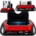 SATA hard drive docking station, card reader for 2.5" 3.5" IDE HDD SSD USB 3.0 SATA hard drive docking station, card reader for 2.5" 3.5" IDE HDD SSD USB 3.0