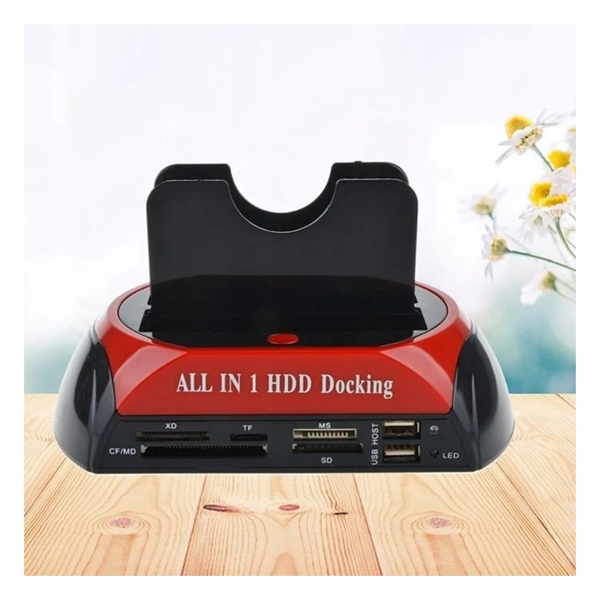 SATA hard drive docking station, card reader for 2.5" 3.5" IDE HDD SSD USB 3.0 – 4