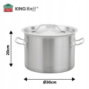 Gastronorm Pot, stainless steel, diameter 30cm, 14l, Kinghoff, KH-2022 Gastronorm Pot, stainless steel, diameter 30cm, 14l, Kinghoff, KH-2022