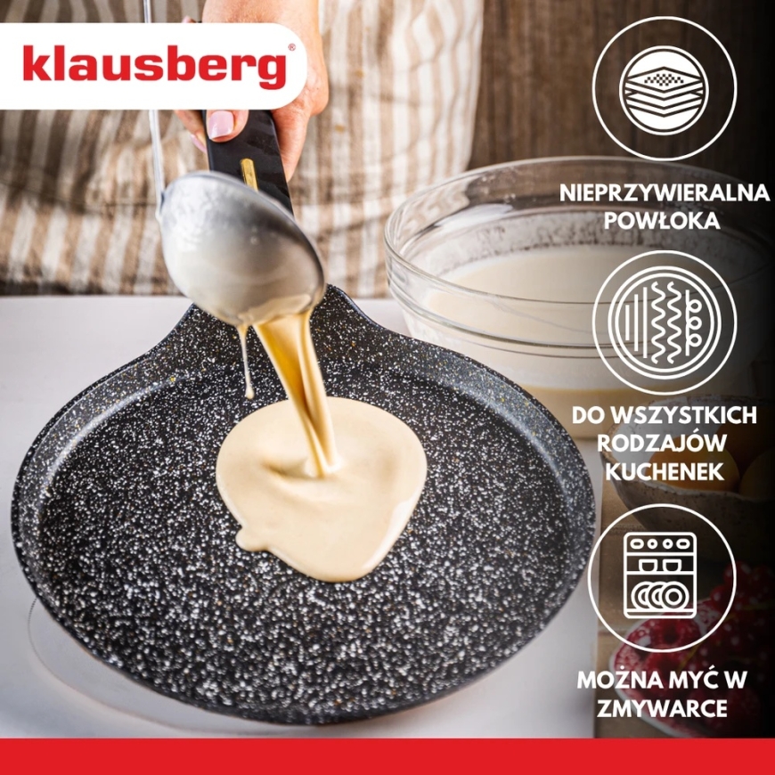 Klausberg Blynų keetmise vorm, must marmor, mittesööv, 24 cm diameetriga, kb-7964 – 5