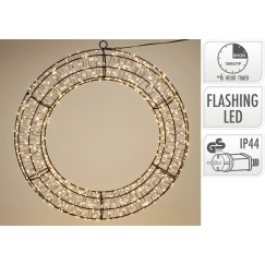 Mondex KOOPMAN DECORATIVE WREATH PADANGA 720LED 50CM BLACK