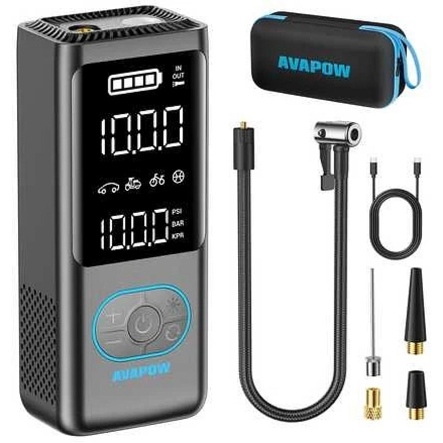 Avapow Eu Kompresorius, galintis 150 PSI, 8000 mAh, AVAPOW AP18