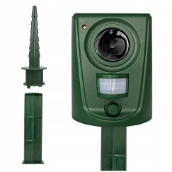 Extralink Black FOREST ULTRASONIC ANIMAL REPELLER WITH MOTION SENSOR 62m2 WATERPROOF
