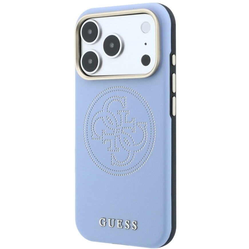 Guess Perforated 4G Gold Logo Magsafe Case for iPhone 18 Pro Max / 17 Pro Max - Light Blue – 2